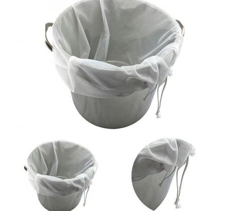 Food Grade 70 Mesh Brewing Filter Bag Wine Homebrew Reusable Filtering Fine Nylon Mesh Strainer Bag