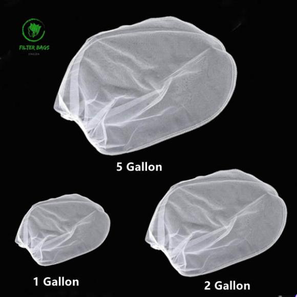 1 2 5 Gallon White  Hydroponic Gardening Plant Protection Nylon Paint Strainer Bag