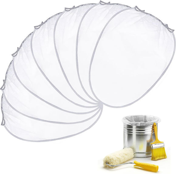 5 Gallon Paint Filter Strainer Bags White Mesh Paint Strainer with Elastic Opening Paint Strainer Bag for 5 Gallon Buckets.jpg