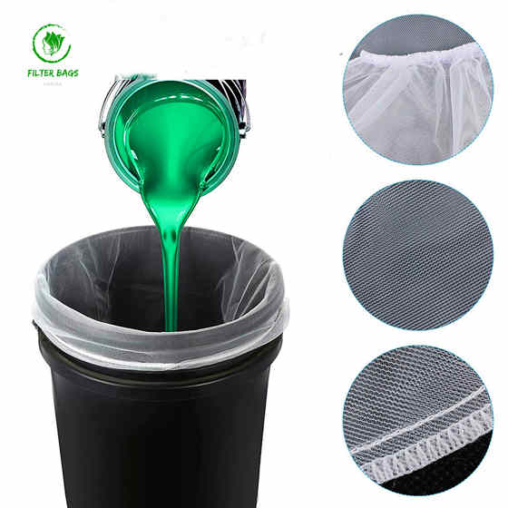 Paint Strainer Bags White Fine Mesh Filters 5 Gallon Bucket Elastic Opening For Sale.jpg